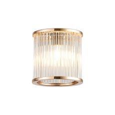 Blanca Round 11 x 11cm Non-Electric Glass Rod Shade (A), French Gold / Clear Glass Rods