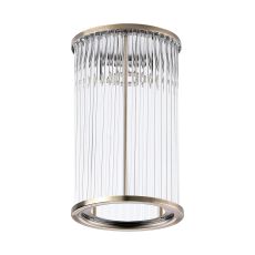 Blanca Round 11 x 18cm Non-Electric Glass Rod Shade (C), Antique Brass / Clear Glass Rods