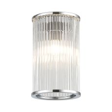 Blanca Round 11 x 18cm Non-Electric Glass Rod Shade (C), Polished Chrome / Clear Glass Rods