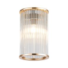 Blanca Round 11 x 18cm Non-Electric Glass Rod Shade (C), French Gold / Clear Glass Rods