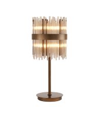 Cucine Glass Rod Table Lamp, 6 Light G9, Painted Matt Bronze/Cognac