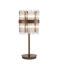 Cucine Glass Rod Table Lamp, 6 Light G9, Painted Matt Bronze/Clear