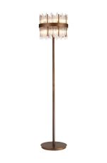 Cucine Glass Rod Floor Lamp, 10 Light G9, Painted Matt Bronze/Clear Item Weight: 16kg