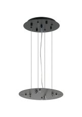 Lowan 29cm, 3m Satin Black/Matt Black, Suspension Plate c/w Power Cable To Lower Flush Fittings, Max Load 20kg (ONLY TESTED FOR OUR PRODUCTS)