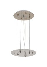 Lowan 29cm, 3m Satin Nickel/Silver, Suspension Plate c/w Power Cable To Lower Flush Fittings, Max Load 20kg (ONLY TESTED FOR OUR PRODUCTS)