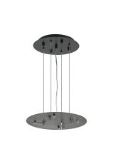 Lowan 31cm, 3m Satin Black/Matt Black, Suspension Plate c/w Power Cable To Lower Flush Fittings, Max Load 20kg (ONLY TESTED FOR OUR PRODUCTS)
