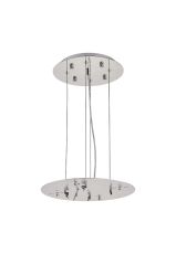 Lowan 31cm, 3m Satin Nickel/Silver, Suspension Plate c/w Power Cable To Lower Flush Fittings, Max Load 20kg (ONLY TESTED FOR OUR PRODUCTS)