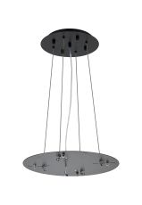 Lowan 39cm, 3m Satin Black/Matt Black, Suspension Plate c/w Power Cable To Lower Flush Fittings, Max Load 20kg (ONLY TESTED FOR OUR PRODUCTS)