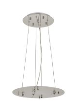Lowan 39cm, 3m Polished Chrome/Silver, Suspension Plate c/w Power Cable To Lower Flush Fittings, Max Load 20kg (ONLY TESTED FOR OUR PRODUCTS)