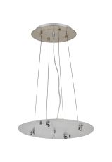 Lowan 39cm, 3m Satin Nickel/Silver, Suspension Plate c/w Power Cable To Lower Flush Fittings, Max Load 20kg (ONLY TESTED FOR OUR PRODUCTS)
