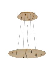 Lowan 44cm, 3m Brass/Painted Brass, Suspension Plate c/w Power Cable To Lower Flush Fittings, Max Load 20kg (ONLY TESTED FOR OUR PRODUCTS)