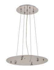 Lowan 49cm, 3m Polished Chrome/Silver, Suspension Plate c/w Power Cable To Lower Flush Fittings, Max Load 20kg (ONLY TESTED FOR OUR PRODUCTS)