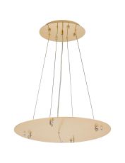 Lowan 49cm, 3m French Gold/Painted Gold, Suspension Plate c/w Power Cable To Lower Flush Fittings,  Max Load 20kg (ONLY TESTED FOR OUR PRODUCTS)