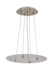 Lowan 49cm, 3m Satin Nickel/Silver, Suspension Plate c/w Power Cable To Lower Flush Fittings, Max Load 20kg (ONLY TESTED FOR OUR PRODUCTS)