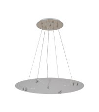 Lowan 59cm, 3m Satin Nickel/Silver, Suspension Plate c/w Power Cable To Lower Flush Fittings, Max Load 20kg (ONLY TESTED FOR OUR PRODUCTS)