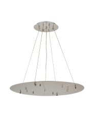 Lowan 69cm, 3m Polished Chrome/Silver, Suspension Plate c/w Power Cable To Lower Flush Fittings, Max Load 20kg (ONLY TESTED FOR OUR PRODUCTS)