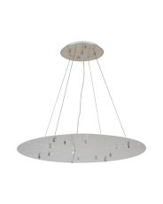 Lowan 69cm, 3m Satin Nickel/Silver, Suspension Plate c/w Power Cable To Lower Flush Fittings, Max Load 20kg (ONLY TESTED FOR OUR PRODUCTS)