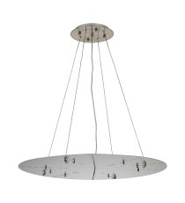 Lowan 79cm, 3m Satin Nickel/Silver, Suspension Plate c/w Power Cable To Lower Flush Fittings, Max Load 20kg (ONLY TESTED FOR OUR PRODUCTS)