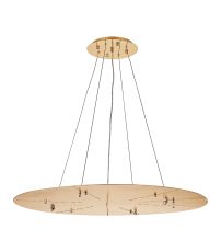 Lowan 89cm, 3m French Gold/Painted Gold, Suspension Plate c/w Power Cable To Lower Flush Fittings,  Max Load 20kg (ONLY TESTED FOR OUR PRODUCTS)