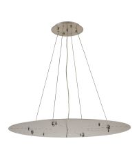 Lowan 89cm, 3m Satin Nickel/Silver, Suspension Plate c/w Power Cable To Lower Flush Fittings, Max Load 20kg (ONLY TESTED FOR OUR PRODUCTS)