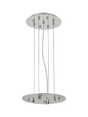 Lowan 29cm, 3m Polished Chrome/Silver, Suspension Plate c/w Power Cable To Lower Flush Fittings, Max Load 40kg (ONLY TESTED FOR OUR PRODUCTS)