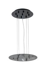 Lowan 31cm, 3m Satin Black/Matt Black, Suspension Plate c/w Power Cable To Lower Flush Fittings, Max Load 40kg (ONLY TESTED FOR OUR PRODUCTS)