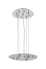 Lowan 31cm, 3m Polished Chrome/Silver, Suspension Plate c/w Power Cable To Lower Flush Fittings, Max Load 40kg (ONLY TESTED FOR OUR PRODUCTS)