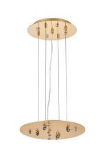 Lowan 31cm, 3m French Gold/Painted Gold, Suspension Plate c/w Power Cable To Lower Flush Fittings,  Max Load 40kg (ONLY TESTED FOR OUR PRODUCTS)