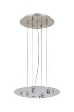 Lowan 31cm, 3m Satin Nickel/Silver, Suspension Plate c/w Power Cable To Lower Flush Fittings, Max Load 40kg (ONLY TESTED FOR OUR PRODUCTS)