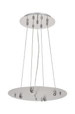 Lowan 39cm, 3m Polished Chrome/Silver, Suspension Plate c/w Power Cable To Lower Flush Fittings, Max Load 40kg (ONLY TESTED FOR OUR PRODUCTS)