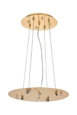 Lowan 39cm, 3m French Gold/Painted Gold, Suspension Plate c/w Power Cable To Lower Flush Fittings,  Max Load 40kg (ONLY TESTED FOR OUR PRODUCTS)