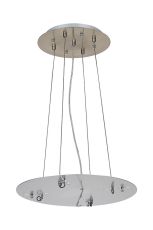 Lowan 39cm, 3m Satin Nickel/Silver, Suspension Plate c/w Power Cable To Lower Flush Fittings, Max Load 40kg (ONLY TESTED FOR OUR PRODUCTS)