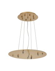 Lowan 44cm, 3m Brass/Painted Brass, Suspension Plate c/w Power Cable To Lower Flush Fittings, Max Load 40kg (ONLY TESTED FOR OUR PRODUCTS)