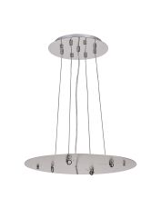 Lowan 44cm, 3m Polished Chrome/Silver, Suspension Plate c/w Power Cable To Lower Flush Fittings, Max Load 40kg (ONLY TESTED FOR OUR PRODUCTS)