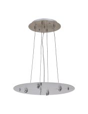 Lowan 44cm, 3m Satin Nickel/Silver, Suspension Plate c/w Power Cable To Lower Flush Fittings, Max Load 40kg (ONLY TESTED FOR OUR PRODUCTS)
