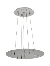 Lowan 49cm, 3m Polished Chrome/Silver, Suspension Plate c/w Power Cable To Lower Flush Fittings, Max Load 40kg (ONLY TESTED FOR OUR PRODUCTS)