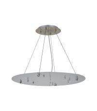 Lowan 69cm, 3m Satin Nickel/Silver, Suspension Plate c/w Power Cable To Lower Flush Fittings, Max Load 40kg (ONLY TESTED FOR OUR PRODUCTS)