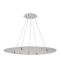 Lowan 89cm, 3m Polished Chrome/Silver Suspension Plate c/w Power Cable To Lower Flush Fittings, Max Load 40kg (ONLY TESTED FOR OUR PRODUCTS)