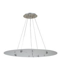 Lowan 89cm, 3m Satin Nickel/Silver, Suspension Plate c/w Power Cable To Lower Flush Fittings, Max Load 40kg (ONLY TESTED FOR OUR PRODUCTS)
