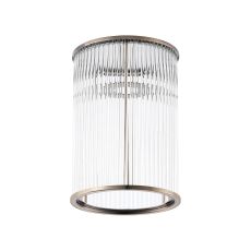 Brai Round 17.5 x 25cm Non-Electric Glass Rod Shade (A), Antique Brass / Clear Glass Rods