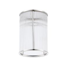 Brai Round 17.5 x 25cm Non-Electric Glass Rod Shade (A), Polished Nickel / Clear Glass Rods