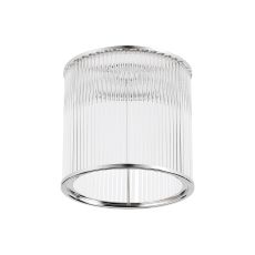 Brai Round 21 x 20cm Non-Electric Glass Rod Shade (B), Polished Nickel / Clear Glass Rods