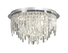 Maddison 45cm Ceiling Round 6 Light G9 Polished Chrome/Crystal