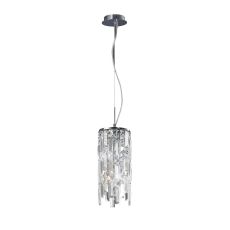 Maddison 15cm Pendant Cylinder 2 Light G9 Polished Chrome/Crystal
