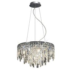 Maddison 42cm Pendant Round 6 Light G9 Polished Chrome/Crystal