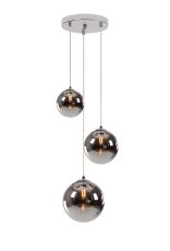 Parmingiano 31cm Round Pendant, 3 x G9, Polished Chrome/Chrome