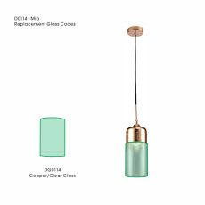 Mia Copper/Clear Replacement Glass For For D0114