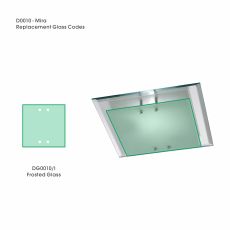 Mira Frosted White Inner Replacement Glass For D0010