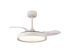Mistral Mini 45cm 40W LED Dimmable Ceiling Light With Built-In 28W DC Fan, 2700-5000K Remote Control, 2500lm, White, 5yrs Warranty