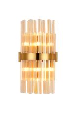 Modus 8 Light G9, Wall Light, Brass / Amber